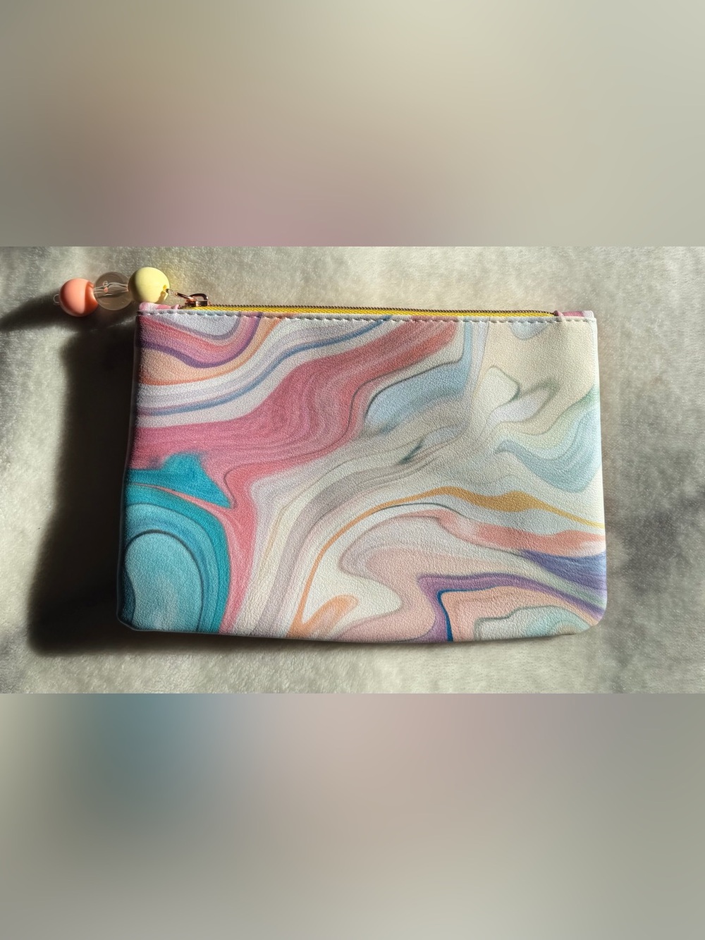 Pastel Swirl Zip makeup bag Ipsy